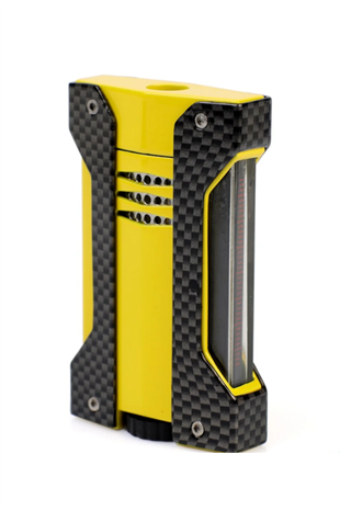 Conquistador Tek Torch Pürmüz Karbon Sarı Defi Extreme Dizayn Metal Puro Çakmağı