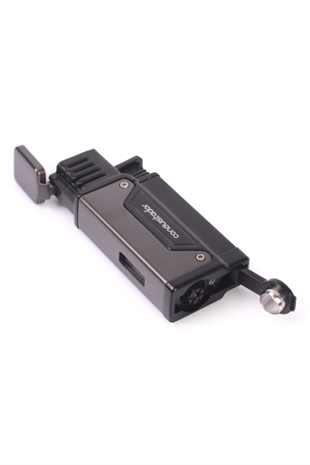 Conquistador Tek Torch Pürmüz Gunmetal Siyah Delicili Metal Puro Çakmağı