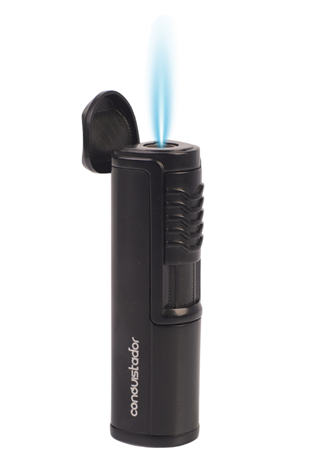 Conquistador Tek Torch Pürmüz Siyah Metal Puro Çakmağı