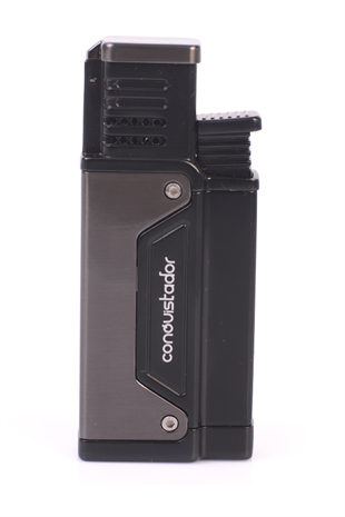 Conquistador Tek Torch Pürmüz Gunmetal Siyah Delicili Metal Puro Çakmağı
