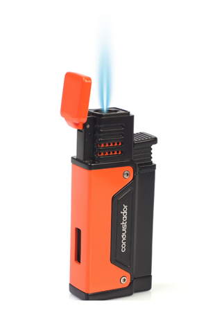 Conquistador Tek Torch Pürmüz Turuncu Siyah Delicili Metal Puro Çakmağı