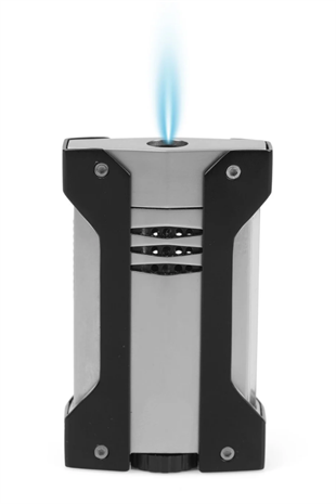 Conquistador Tek Torch Pürmüz Krom Siyah Defi Extreme Dizayn Metal Puro Çakmağı