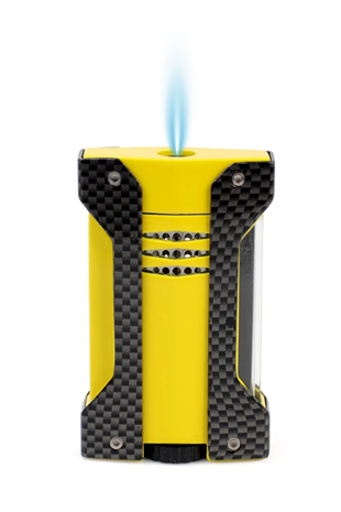 Conquistador Tek Torch Pürmüz Karbon Sarı Defi Extreme Dizayn Metal Puro Çakmağı
