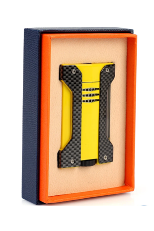 Conquistador Tek Torch Pürmüz Karbon Sarı Defi Extreme Dizayn Metal Puro Çakmağı