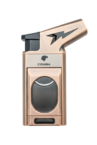Cohiba Tek Torch Pürmüz Düz Kesicili Bronz Puro Çakmağı