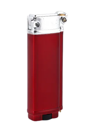 PremiumQuality Bronz - Kırmızı Tek Torch Pürmüz Metal Puro Çakmağı