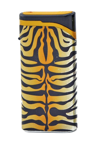 PremiumQuality Zebra Desenli Siyah Tek Torch Pürmüz Plastik Puro Çakmağı