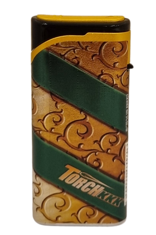 PremiumQuality Gold - Yeşil Tek Torch Pürmüz Plastik Puro Çakmağı