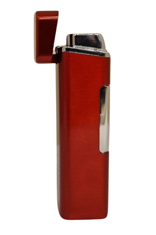 PremiumQuality Kırmızı Tek Torch Pürmüz Metal Puro Çakmağı