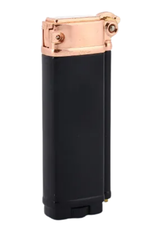 PremiumQuality Bronz - Siyah Tek Torch Pürmüz Metal Puro Çakmağı