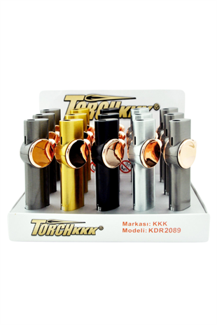 PremiumQuality Gümüş Tek Torch Pürmüz Metal Puro Çakmağı