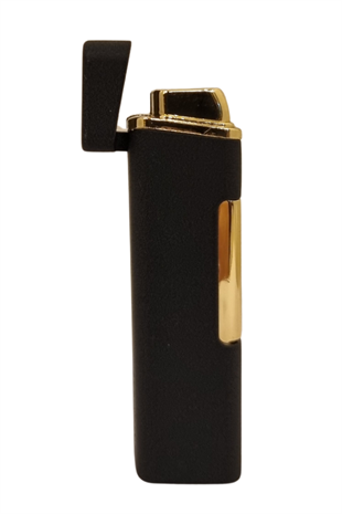 PremiumQuality Siyah Tek Torch Pürmüz Metal Puro Çakmağı