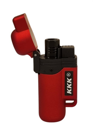 PremiumQuality Kırmızı Plastik Tek Torch Pürmüz Puro Çakmağı