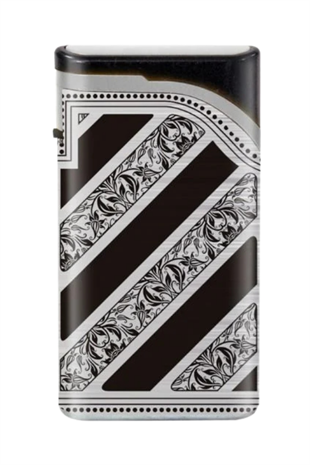 PremiumQuality Gümüş - Siyah Tek Torch Pürmüz Plastik Puro Çakmağı