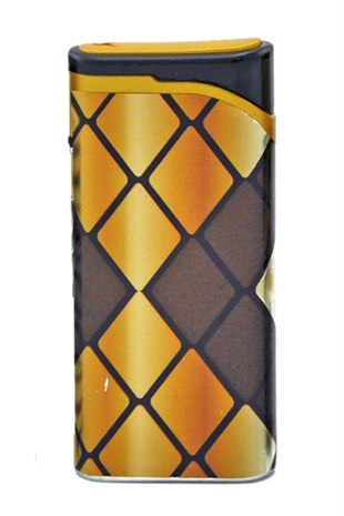 PremiumQuality Gold Desenli Siyah Tek Torch Pürmüz Plastik Puro Çakmağı