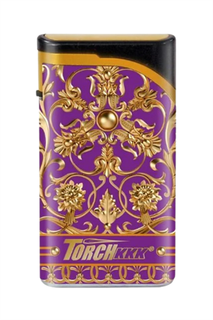 PremiumQuality Desenli Pembe Tek Torch Pürmüz Plastik Puro Çakmağı