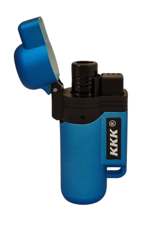 PremiumQuality Açık Mavi Plastik Tek Torch Pürmüz Puro Çakmağı