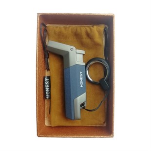Honest Lacivert-Gunmetal Tek Torch Pürmüz Puro Çakmağı
