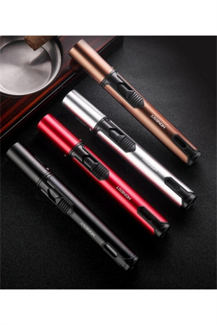 Honest Tek Torch Pürmüz Kahverengi - Siyah Masa Tipi Puro Çakmağı