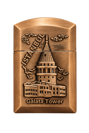 Hunter Soft Flame İstanbul Galata Kulesi Design Bronz Çakmak