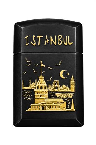 Hunter Soft Flame İstanbul Design Siyah Çakmak