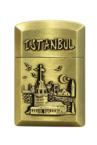 Hunter Soft Flame İstanbul Kız Kulesi Design Gold Çakmak