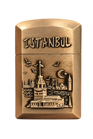Hunter Soft Flame İstanbul Kız Kulesi Design Bronz Çakmak