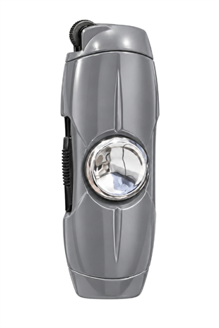 Hunter Tek Torch Pürmüz Gümüş Slim Metal Puro Çakmağı & Stres Çarkı