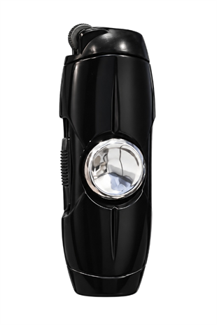 Hunter Tek Torch Pürmüz Siyah Slim Metal Puro Çakmağı & Stres Çarkı