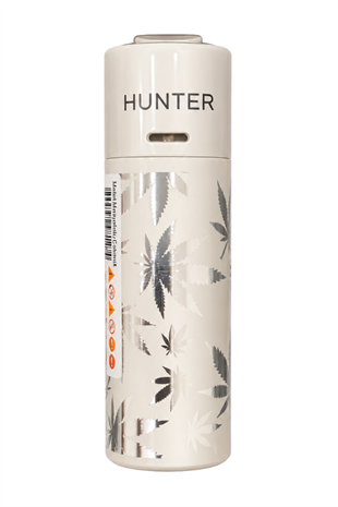 Hunter Tek Torch Pürmüz Beyaz Yaprak Desenli Metal Puro Çakmağı