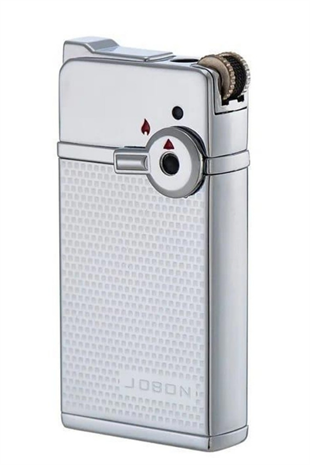 Jobon Tek Torch Pürmüz & Soft Flame Parlak Gümüş Metal Puro Çakmağı