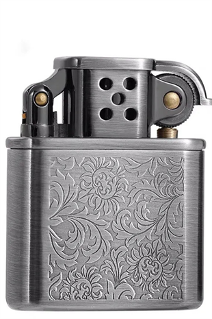 Jobon Tek Torch Pürmüz Gunmetal Metal İşlemeli Puro Çakmağı