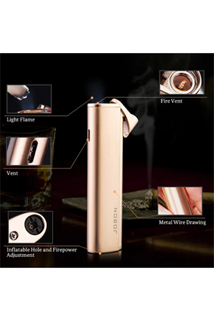 Jobon Tek Torch Pürmüz Gold Metal Puro Çakmağı