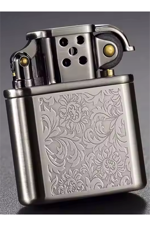 Jobon Tek Torch Pürmüz Gunmetal Metal İşlemeli Puro Çakmağı