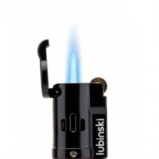 Lubinski Cigar Basic Slim Tek Torch Puro Çakmağı Siyah