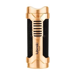 Lubinski Cigar Sehpa Kapaklı Delicili Tek Torch Puro Çakmağı Gold