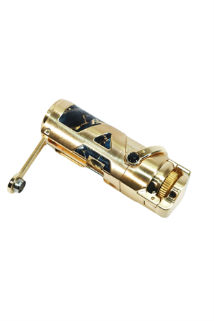 Parmida Tek Torch Pürmüz Gold Desenli Metal Puro Çakmağı