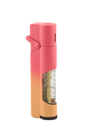 Parmida Tek Torch Pürmüz Pembe-Sarı Puro Çakmağı