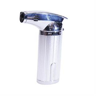 Parmida Tek Torch Pürmüz Gümüş Masa Tipi Puro Çakmağı