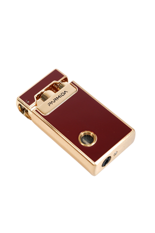 Parmida Tek Torch Pürmüz Soft Flame Özellikli Bordo-Gold Metal Puro Çakmağı