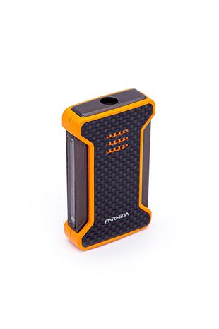 Parmida Tek Torch Pürmüz Karbon Desenli Turuncu Puro Çakmağı