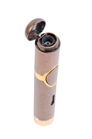 Parmida Tek Torch Pürmüz Delicili Bronz Metal Puro Çakmağı