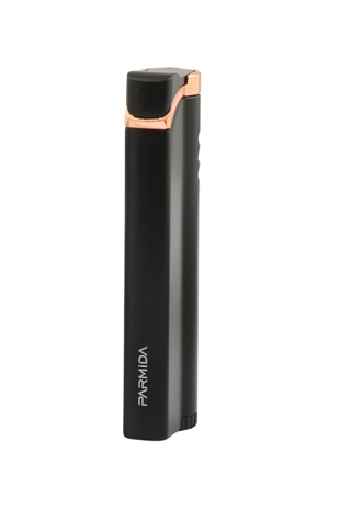Parmida Tek Torch Pürmüz Siyah Metal Puro Çakmağı
