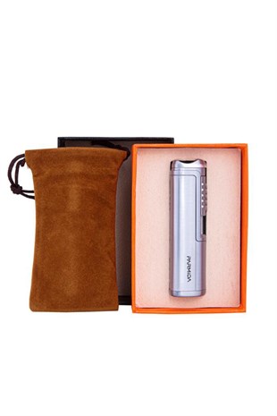 TR3514 Parmida Tek Torch Pürmüz Gümüş Puro Çakmağı