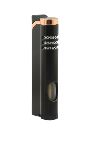 Parmida Tek Torch Pürmüz Siyah Metal Puro Çakmağı