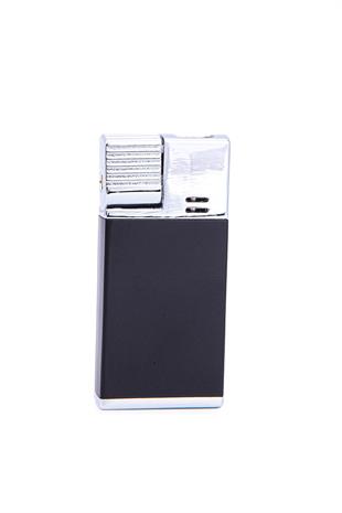 Parmida Tek Torch Pürmüz Siyah-Gümüş Metal Puro Çakmağı