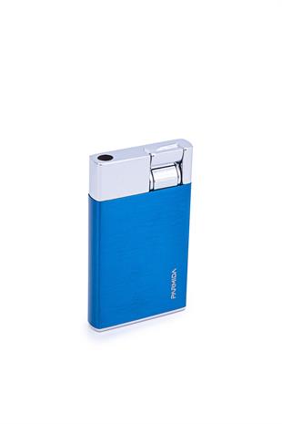 Parmida Tek Torch Pürmüz Mavi Gümüş Metal Puro Çakmağı