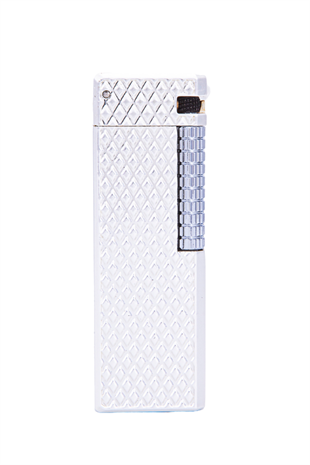 Parmida Gümüş İşlemeli Soft Flame Metal Çakmak