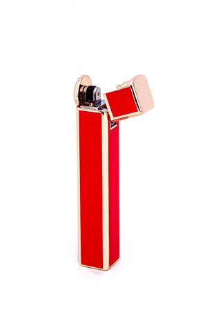Parmida Slim Kırmızı-Gold Soft Flame Metal Çakmak