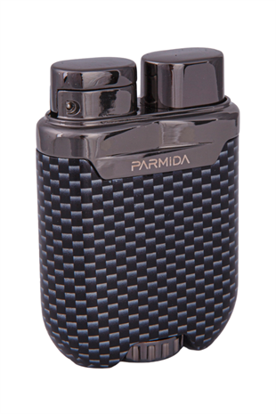 Parmida Tek Torch Pürmüz Karbon Desenli Gunmetal Metal Puro Çakmağı